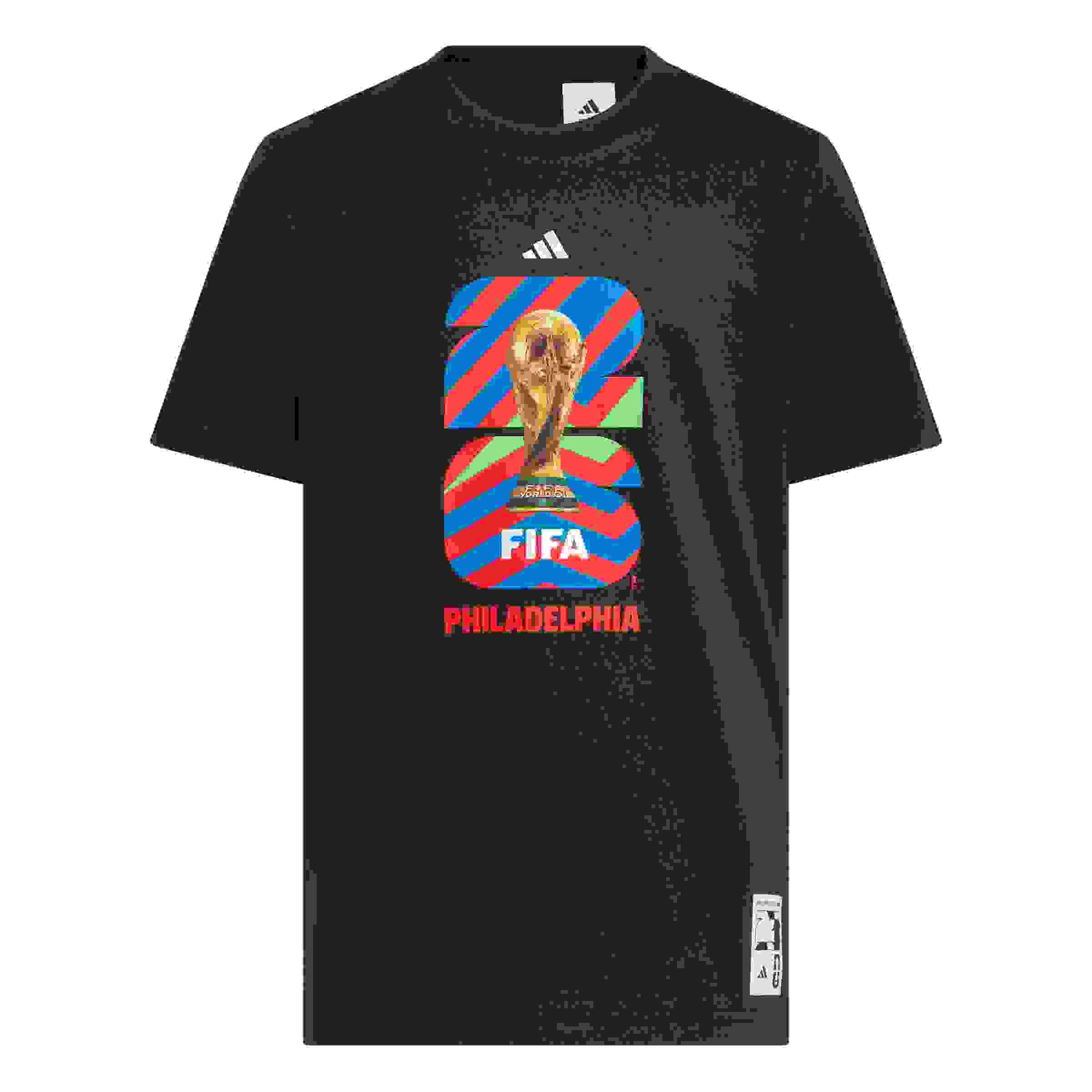 adidas FIFA World Cup 26 Host City Philadelphia Big Kids' Black Graphic T-Shirt